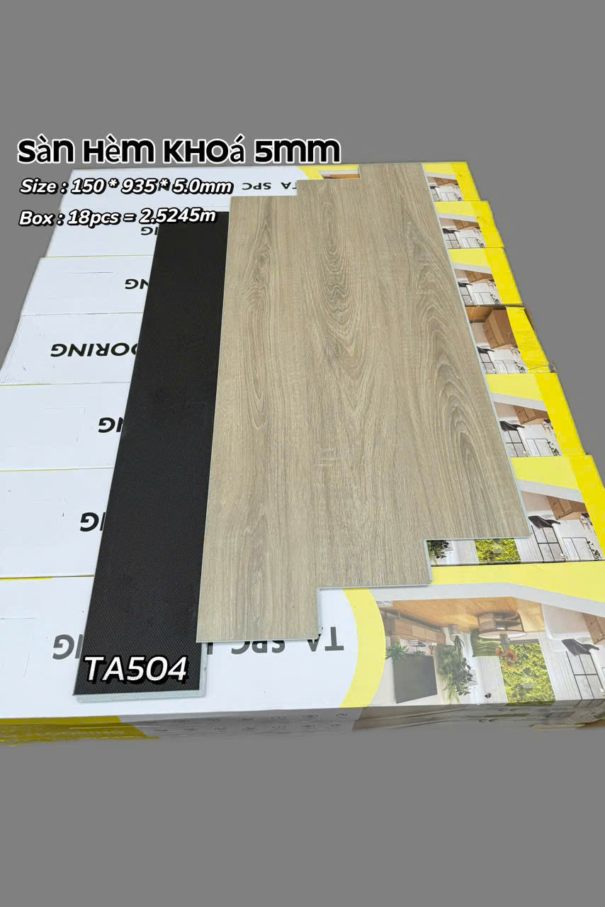 Sàn nhựa giả gỗ hèm khóa 5mm - 4