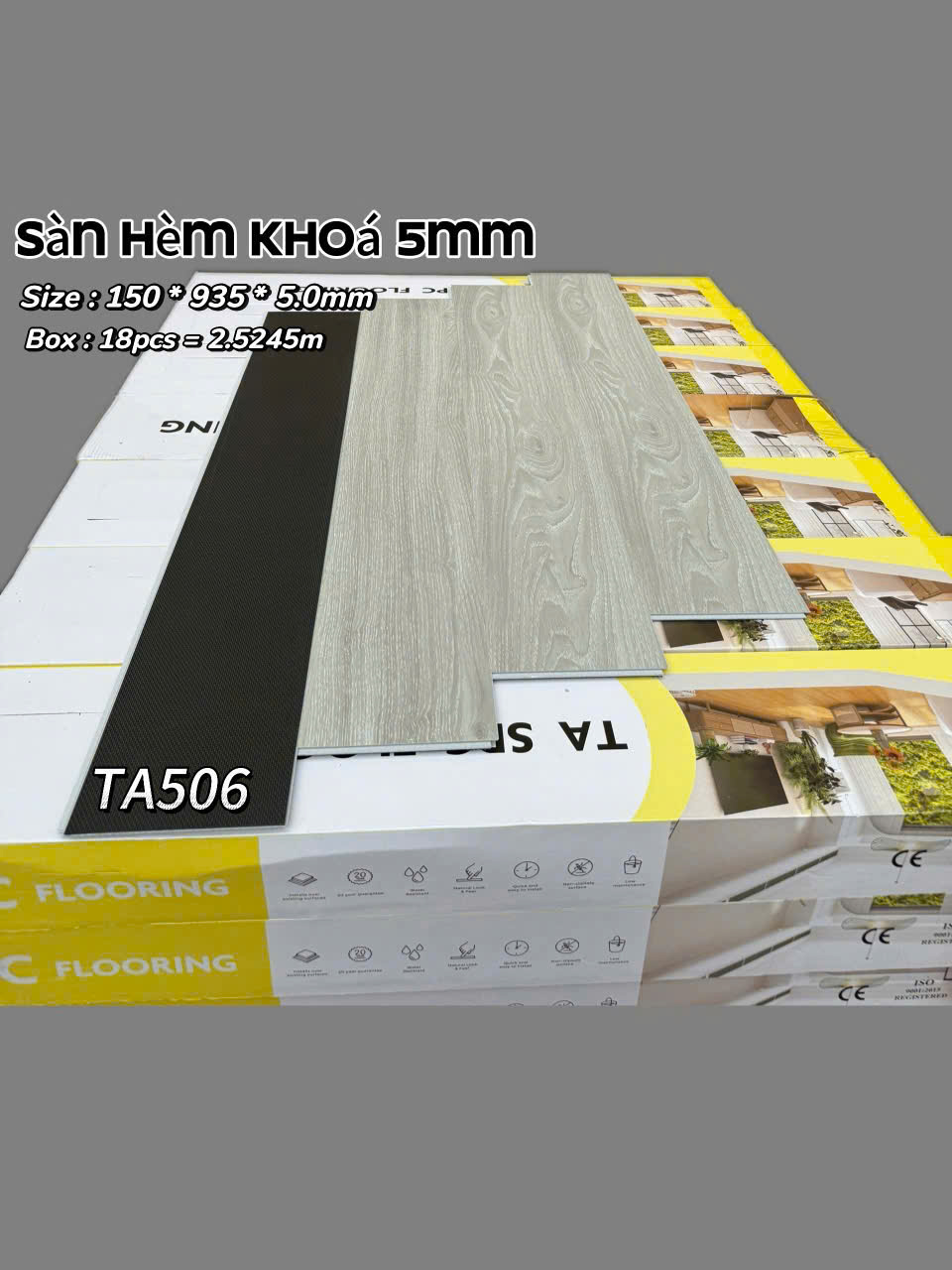 Sàn nhựa giả gỗ hèm khóa 5mm - 5