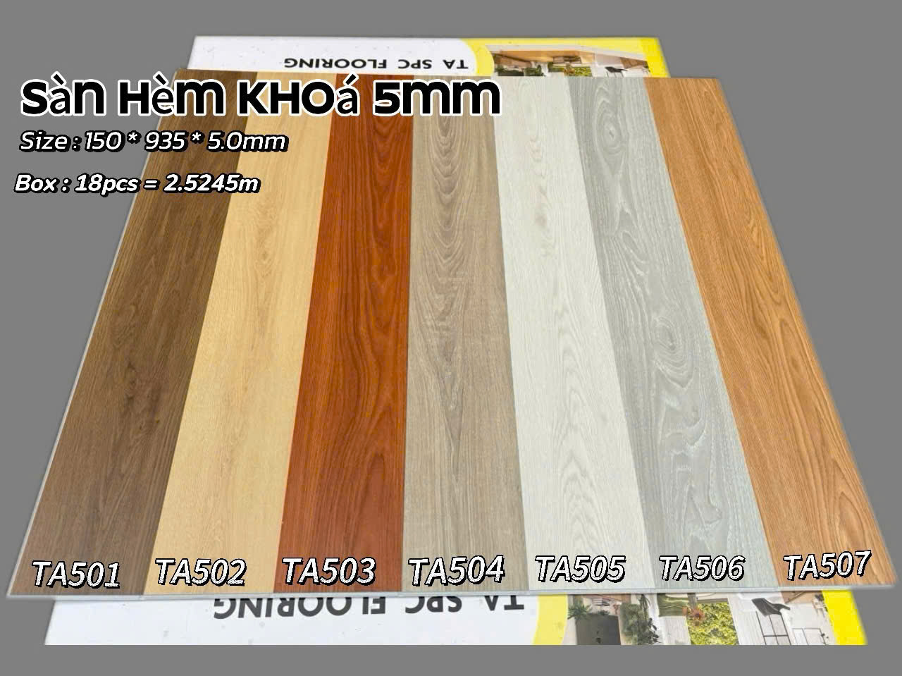 Sàn nhựa giả gỗ hèm khóa 5mm - 6