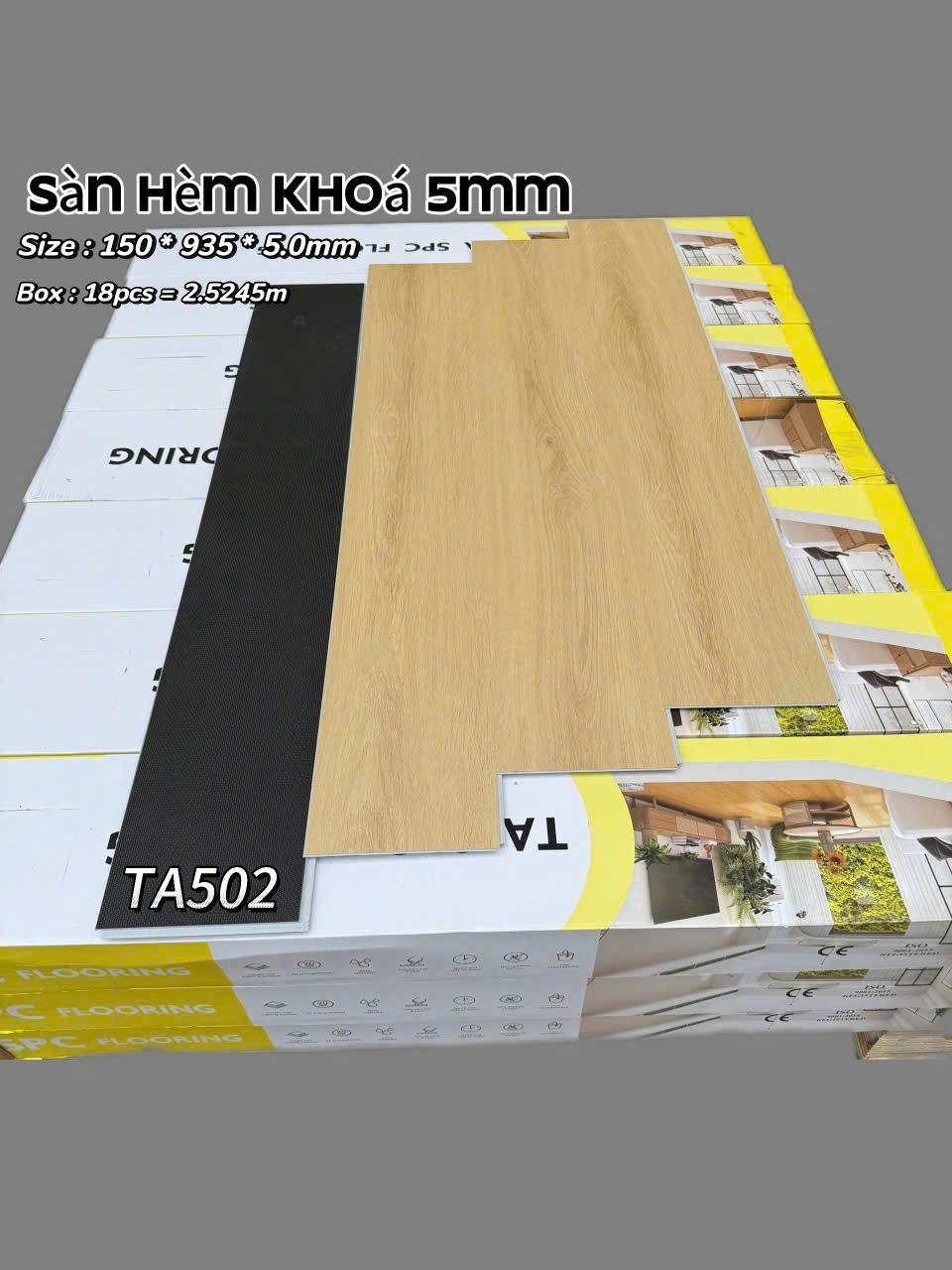 Sàn nhựa giả gỗ hèm khóa 5mm - 8