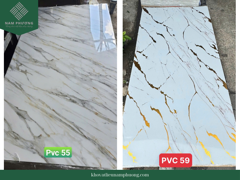 Tấm pvc vân đá 55 và 59